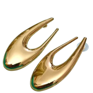 Molten Metal Golden Drop Earring